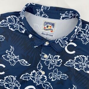 Reyn Spooner Cooperstown Collection Chicago Cubs Mens XL Hawaiian Polo Shirt